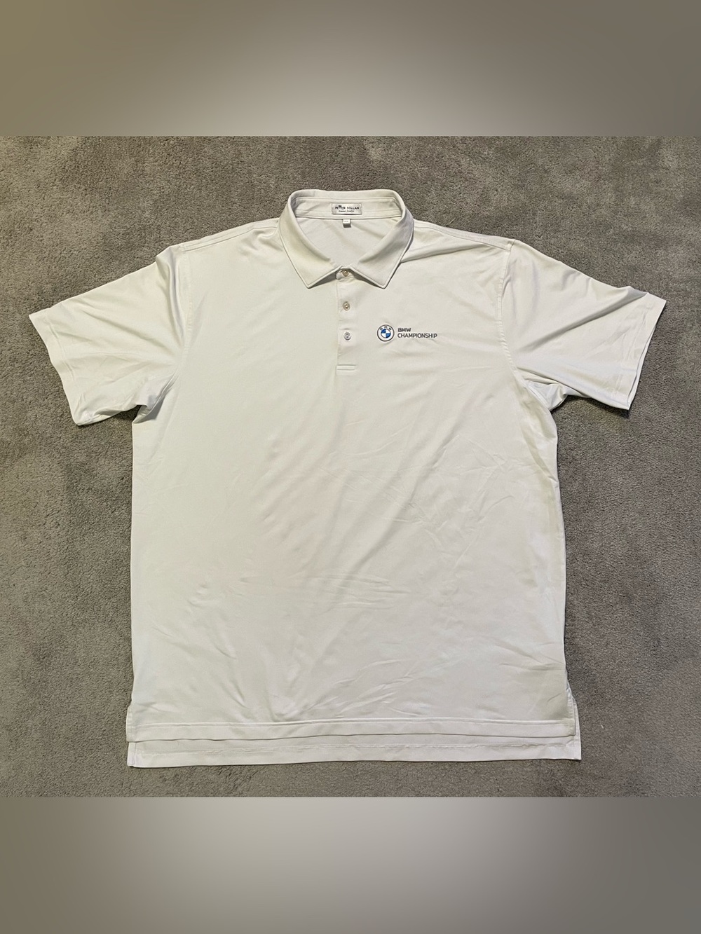 Peter Millar Summer Comfort Polo Mens XXL White BMW Championship Golf Shirt
